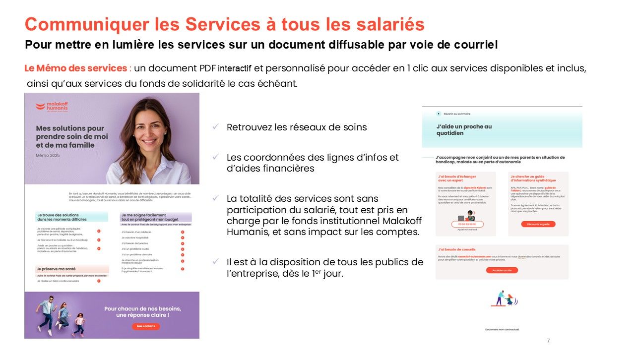 Malakoff HUmanis - Communiquer les Services à tous les salariés
