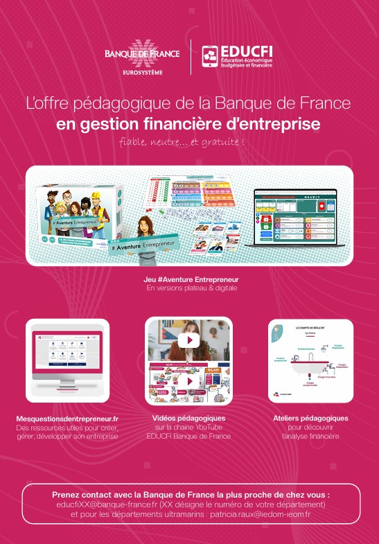 Banque de France : Plaquette de présentation de l’offre pédagogique en gestion financière d’entreprise