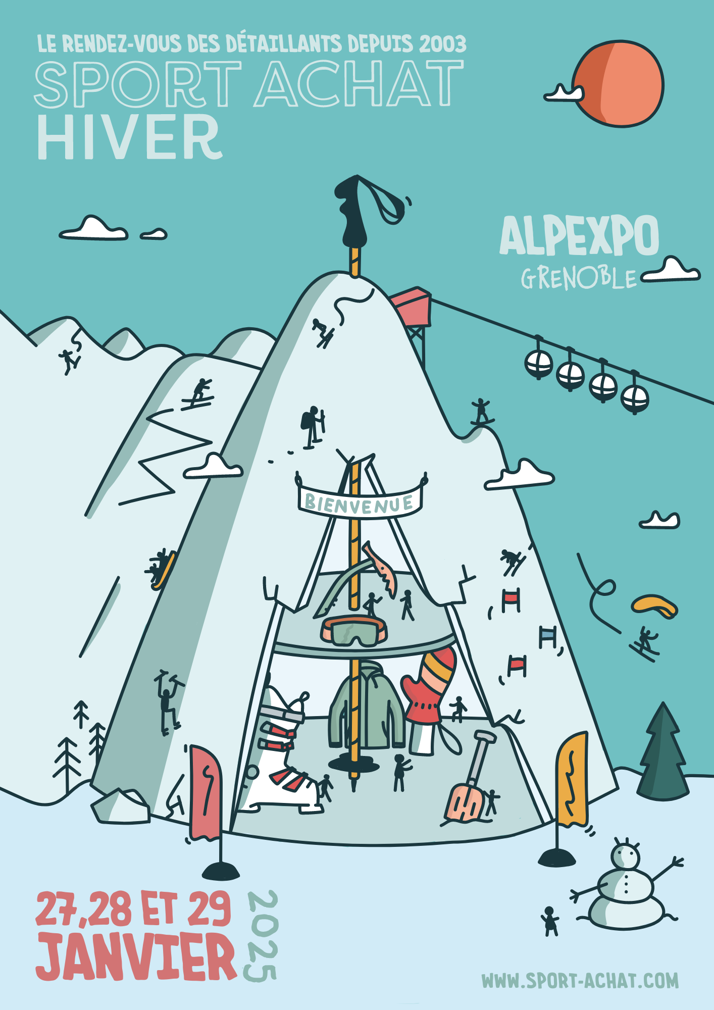 Salon Sport achat Hiver à ALPEXPO, Grenoble les 27, 28 et 29 janvier 2025.